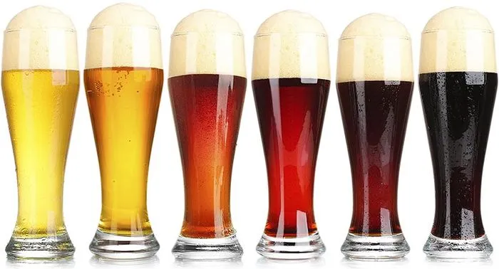 Les types de bières par couleurs : blondes, blanches, ambrées...