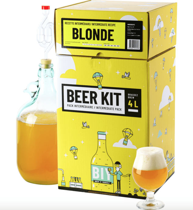 Kit de brassage pour faire une bière blonde